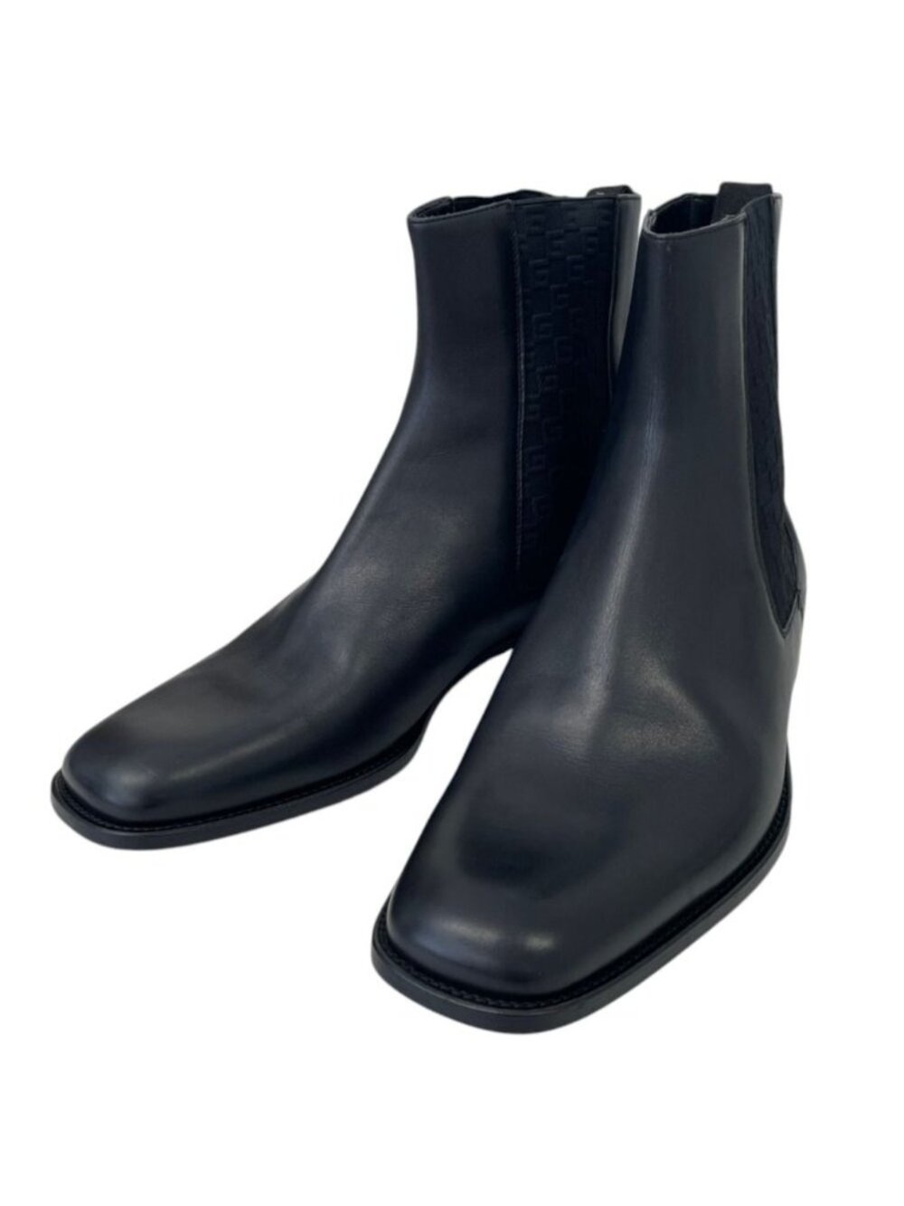 Gucci Square Toe Side Gore Chelsea Boots Black Autumn Winter